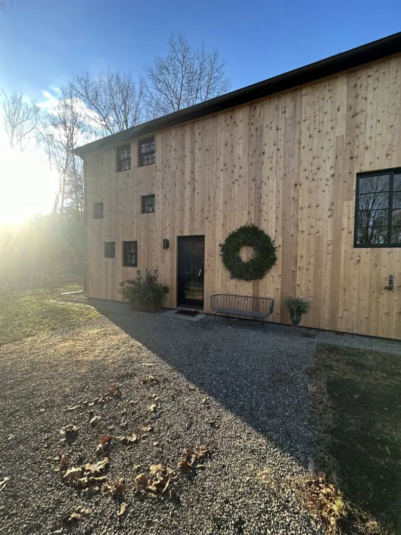 A house with wooden walls